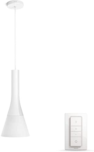 Philips Hue White Ambiance Explore Pendelleuchte weiß 570lm inkl. Dimmschalter, dimmbar, alle Weißschattierungen, steuerbar via App, kompatibel mit Amazon Alexa (Echo, Echo Dot)