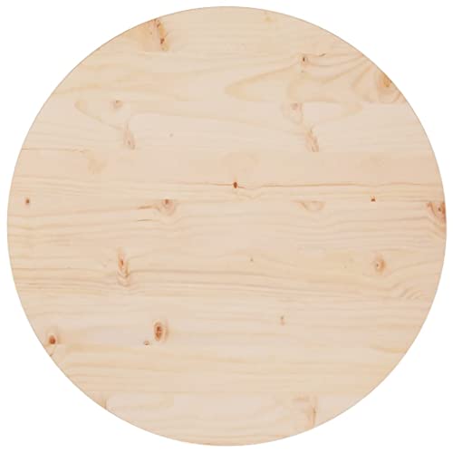 vidaXL Tischplatte Massivholzplatte Holzplatte Ersatztischplatte Holz Platte für Esstisch Couchtisch Gartentisch Ø60x2,5cm Massivholz Kiefer