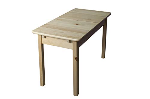 Steiner Shopping Möbel Tisch ausziehbar Kiefer massiv Vollholz Natur 008 (eckig) - Abmessung 120/170 x 80 cm (B x T)