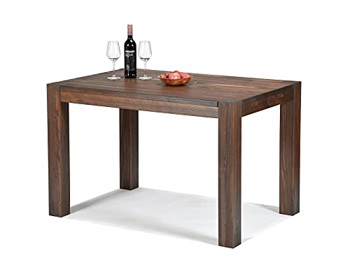 Naturholzmöbel Seidel Esstisch 120x80cm Rio Bonito B- Ware Farbton Cognac braun Pinie Massivholz geölt und gewachst Holz Tisch für Esszimmer Wohnzimmer Küche, Optional: passende Bänke