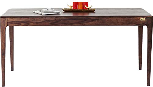 Kare Design Brooklyn Walnut Tisch, Esszimmertisch aus Massivem Sheesham-Holz, Eiche, Dunkelbraun gebeizte Esstisch, (H/B/T) 76 x175x90cm