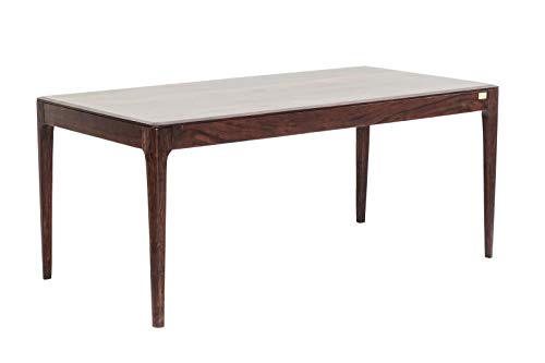 Kare Design Tisch Brooklyn Walnut, Esszimmertisch aus Massivem Sheesham-Holz, Holztisch, Massivholztisch, Dunkelbraun gebeizter Esstisch, (H/B/T) 76x200x100cm
