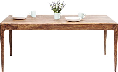 Kare Design Brooklyn Nature Tisch, 200x100cm, eleganter Massivholztisch aus Sheesham, großer Esstisch, großer Schreibtisch, (H/B/T) 76x200x100cm